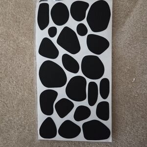 Black Dalmatian Fabric Spot Stickers